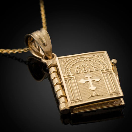Christian Holy Bible Necklace for Men & Women