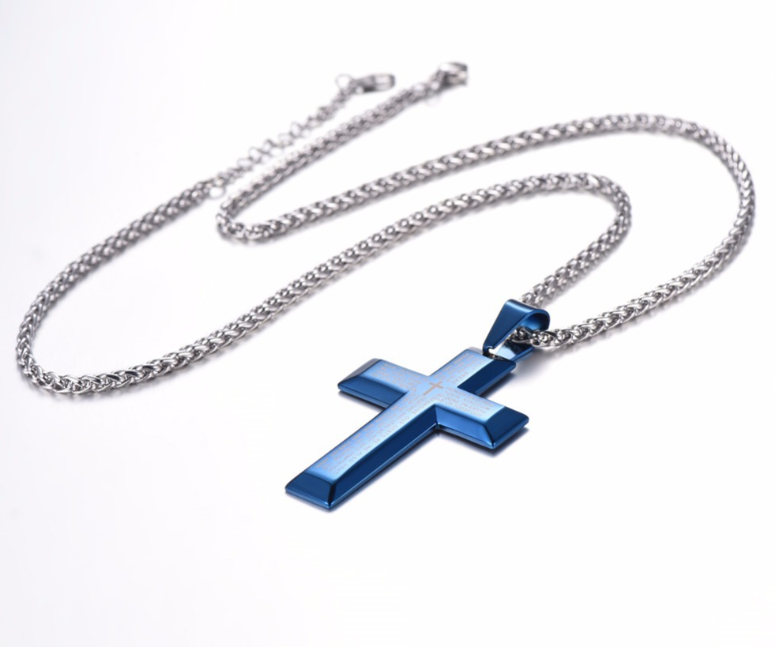 Cross Necklace With Scripture