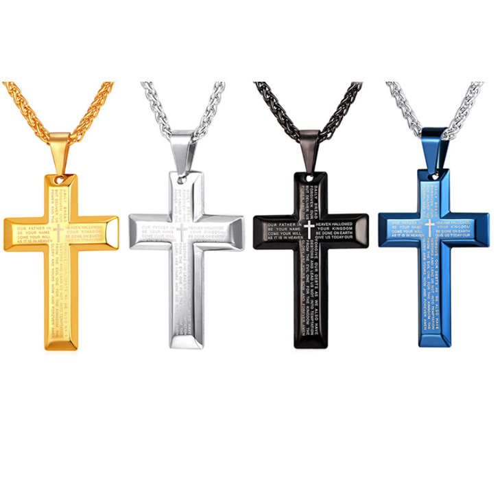 Cross Necklace With Scripture