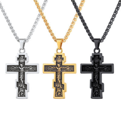 Orthodox Cross Jesus Pendant